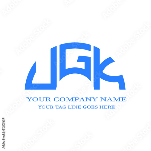 UGK letter logo creative design with vector graphic photo