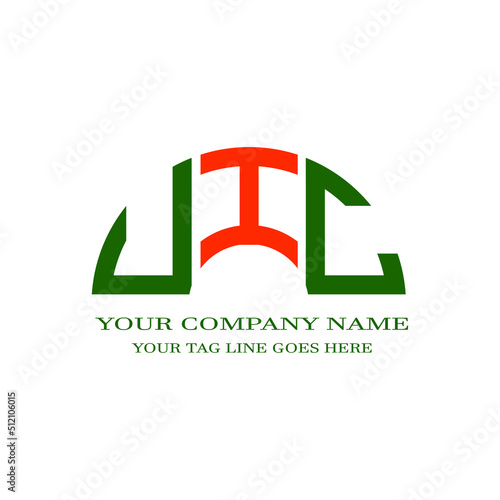 UIC letter logo creative design with vector graphic photo