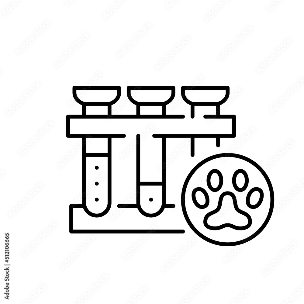 Veterinary clinic lab blood work. Pixel perfect, editable stroke line icon Veterinary clinic lab blood work. Pixel perfect, editable stroke line icon