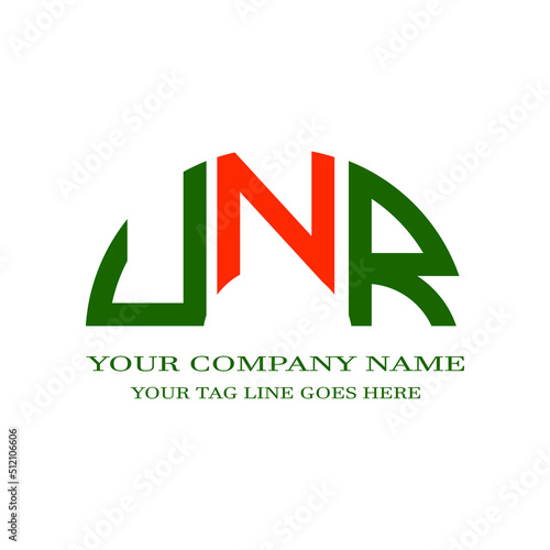 UNR letter logo creative design with vector graphic photo