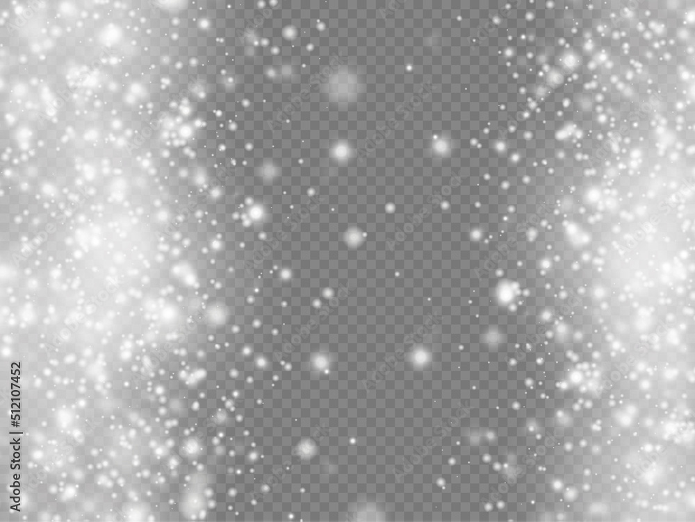 White dust sparks, sparkling particles star light
