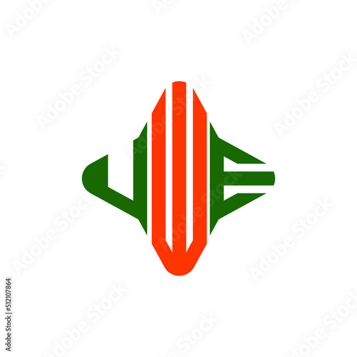 UWE letter logo creative design with vector graphic