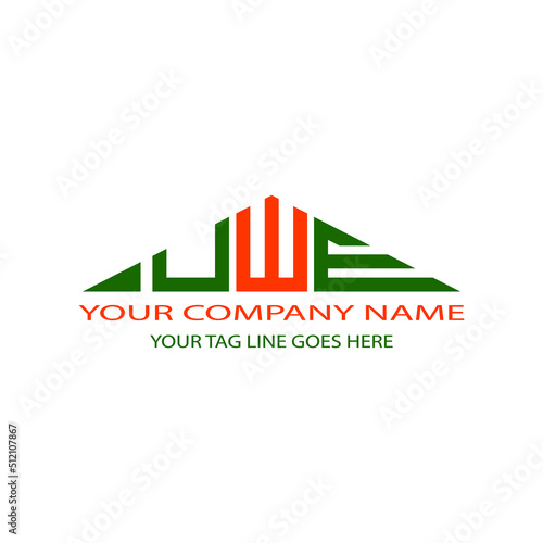 UWE letter logo creative design with vector graphic