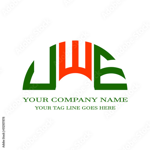 UWE letter logo creative design with vector graphic