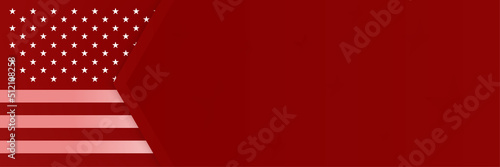 Happy 4th of July Independence day with USA red banner background. Universal America banner. Memorial day in the united states - remember and honor banner background vector illustration