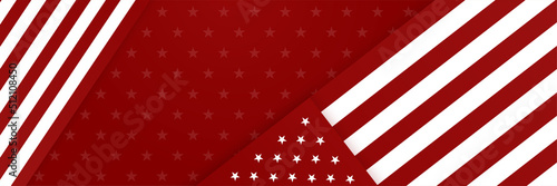 Free Download Happy 4th of July Independence day with USA red banner background. Universal America banner. Memorial day in the united states - remember and honor banner background vector illustration - GFXLoad