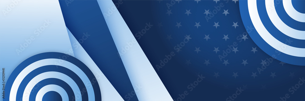 Happy 4th of July Independence day with USA blue banner background. Universal America banner. Memorial day in the united states - remember and honor banner background vector illustration Happy 4th of July Independence day with USA blue banner background. Universal America banner. Memorial day in the united states - remember and honor banner background vector illustration