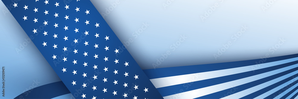 Happy 4th of July Independence day with USA blue banner background. Universal America banner. Memorial day in the united states - remember and honor banner background vector illustration Happy 4th of July Independence day with USA blue banner background. Universal America banner. Memorial day in the united states - remember and honor banner background vector illustration