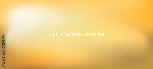 Vector gold blurred gradient style background. Abstract smooth illustration