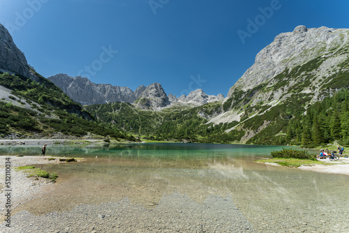 Blick über den Sebensee Richtung Coburger Hütte