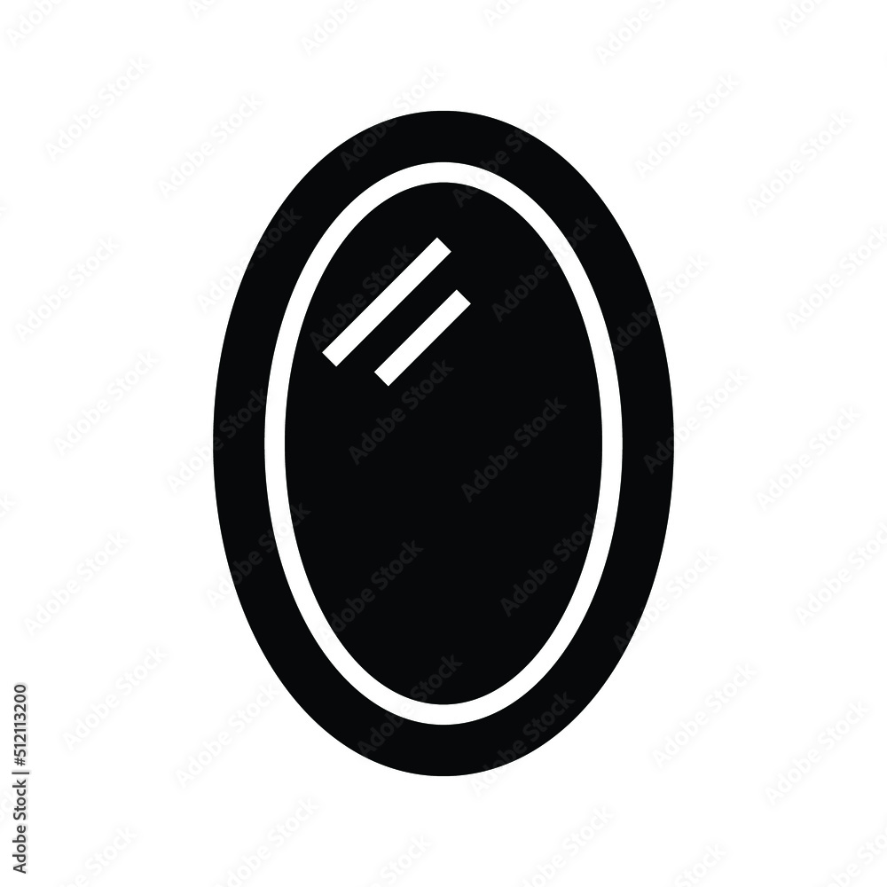 Mirror flat vector icon. Hand drawn style design illustrations. Mirror flat vector icon. Hand drawn style design illustrations.