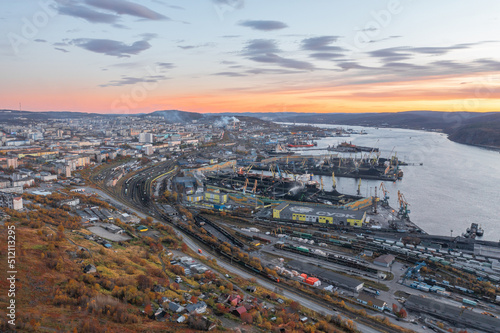 The seaport of the city of Murmansk, the Arctic