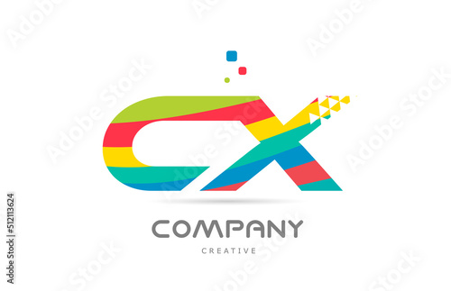 CT combination colorful alphabet letter logo icon design. Colored creative template design for company or business © dragomirescu