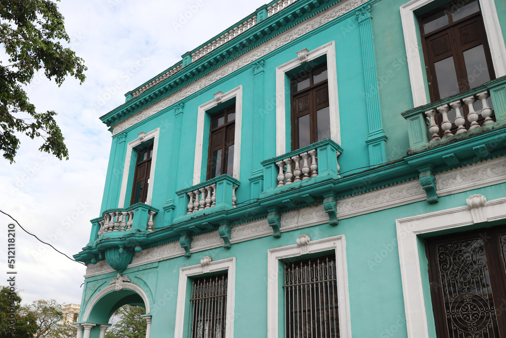 Fototapeta premium Ancient palace in the city of Santa Clara, Cuba