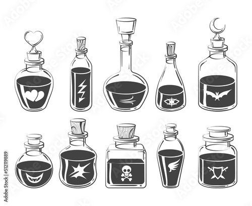 Potion bottles drawings