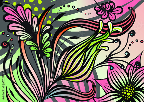 Flower Fantasy. Beautiful graphic