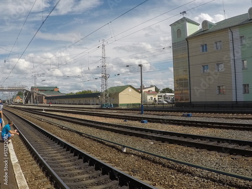 View of the railway tracks in Novosibirsk