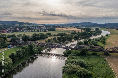 Landscape and panorama view of drone