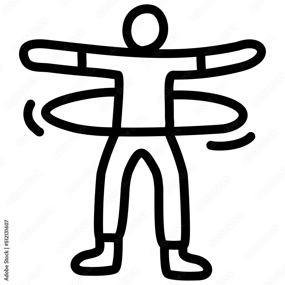 handdrawn hola hooping icon handdrawn hola hooping icon