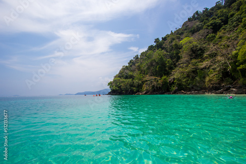 Kawthoung Province,Myanmar on April 6,2018:Many activties to enjoy on Flower Island - a beautiful Island in Myanmar Andaman Sea.