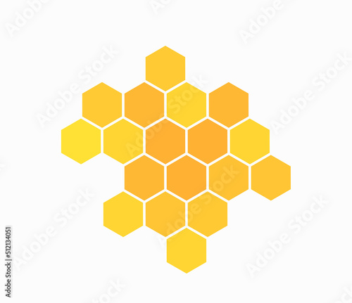 Honeycomb symbol isolated on white background.