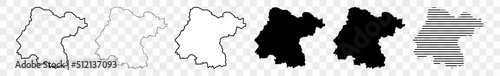 Guanajuato Map Black | State Border | Mexico | Mexican | Federal Entity | America | Transparent Isolated | Variations