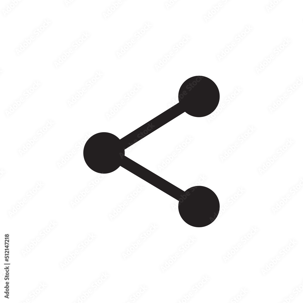 Share icon, share vector flat symbol isolated on white background Share icon, share vector flat symbol isolated on white background