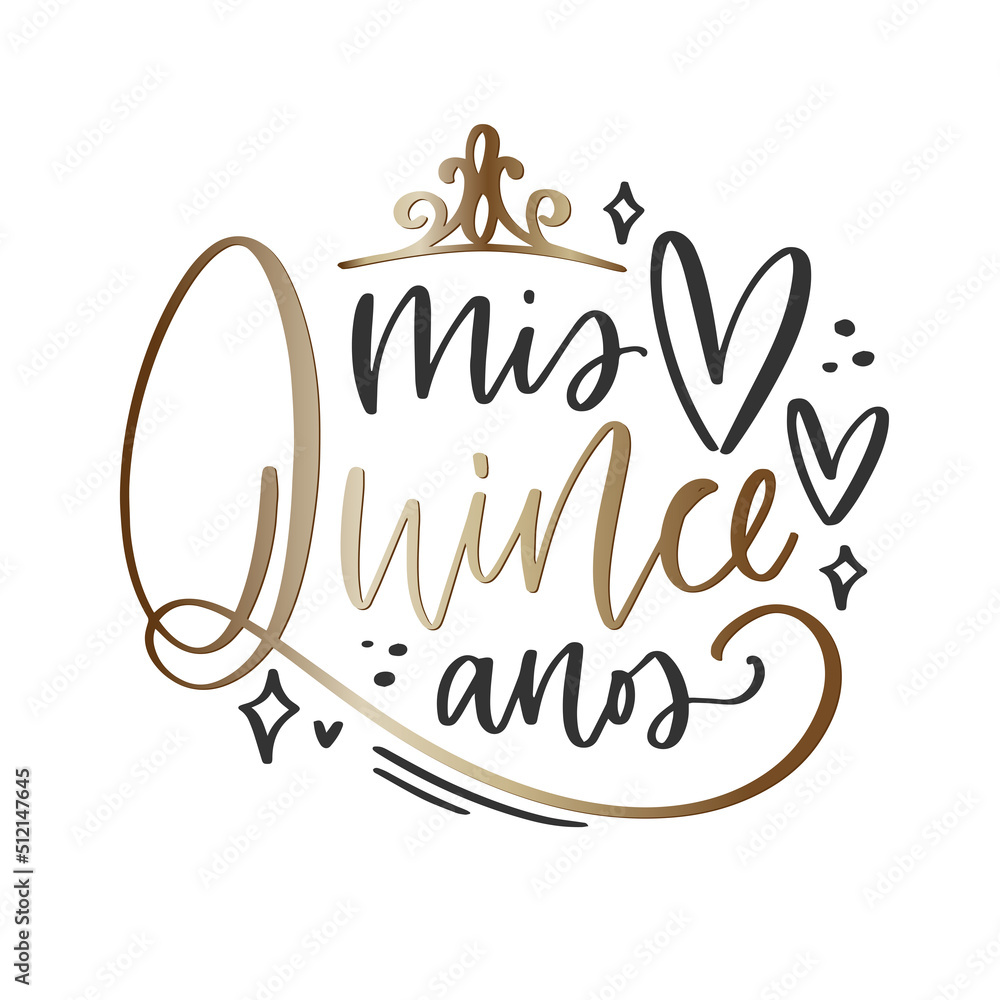 My fifteenth birthday Quinceañera card vector black, white and gold ...