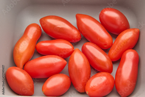 cherub tomato in grey bowl