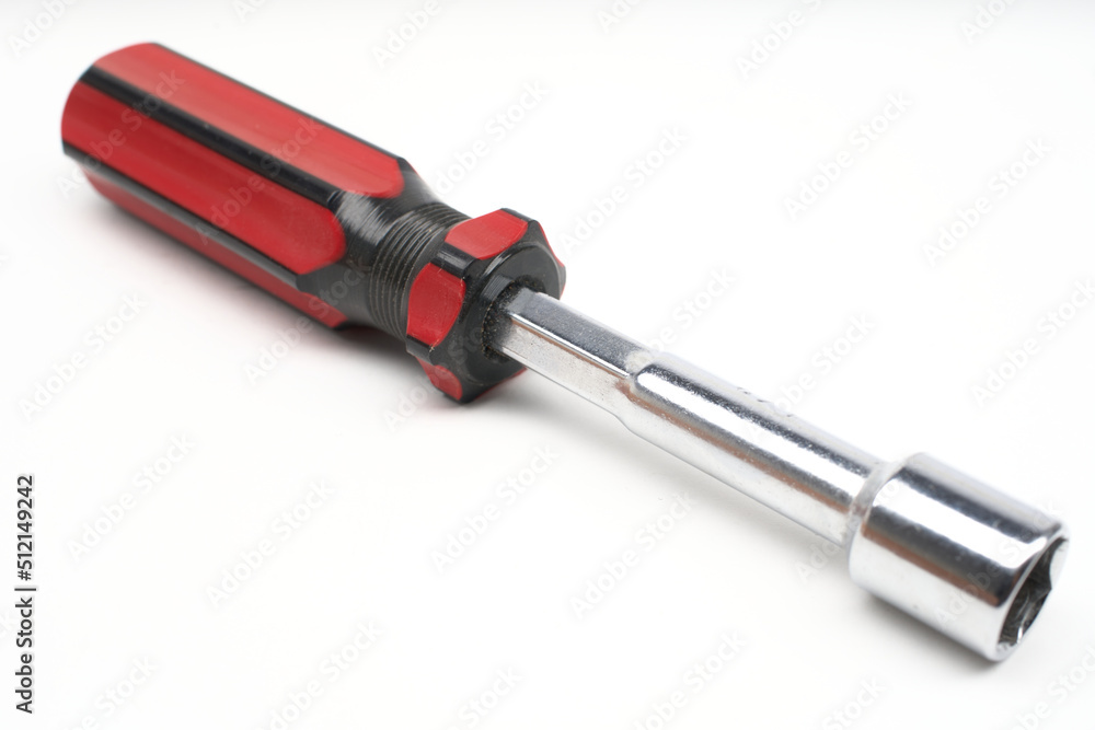 Nut Driver/Socket screwdriver insolated on white Nut Driver/Socket screwdriver insolated on white