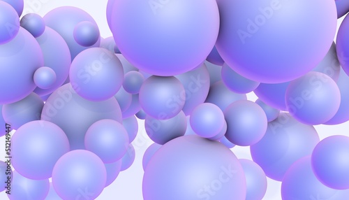 Colored balloons on a white background. 3D render. Festive background