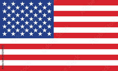 American flag standard shape and color.