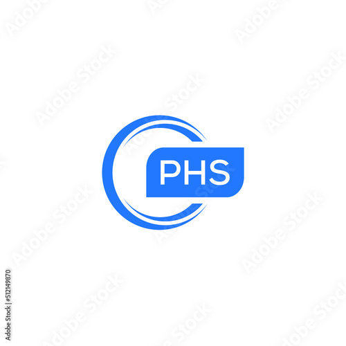 PHS letter design for logo and icon.PHS typography for technology, business and real estate brand.PHS monogram logo.vector illustration. photo