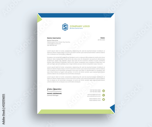 Formal Modern Creative Abstract Letterhead design