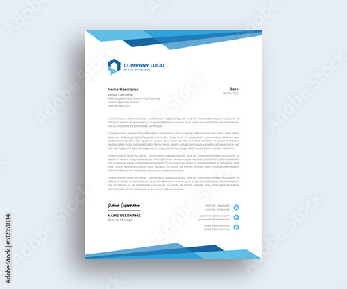 Modern Creative Abstract official Letterhead template design