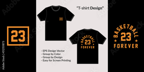 Streetwear basketball forever theme design for premium t-shirt vector clothing merchandise