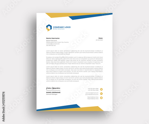 Modern Creative Abstract Letterhead template design