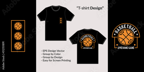 Amazing basketball game streetwear theme design for premium t-shirt vector clothing merchandise