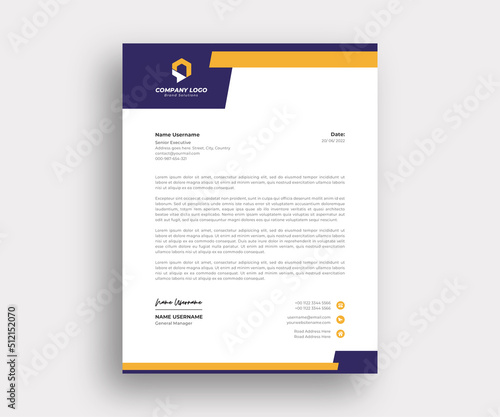 Modern Creative Letterhead template design