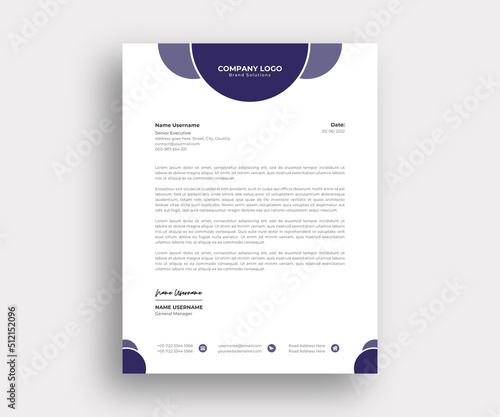 Abstract Letterhead template design