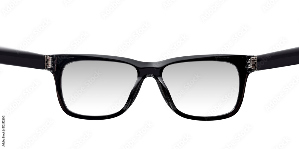 Black plastic glasses POV shot - obrazy, fototapety, plakaty 