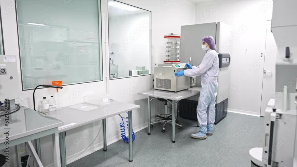 A laboratory worker conducts research on biomaterial A laboratory worker conducts research on biomaterial