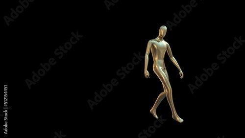 Goldman Ready for Dance animation.Full HD 1920×1080.9 Second Long.Transparent Alpha video.LOOP. photo