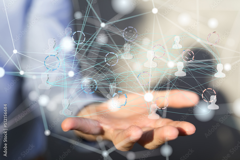 Global network. Blockchain. 3D illustration. Neural networks and artificial intelligence. Abstract Global network. Blockchain. 3D illustration. Neural networks and artificial intelligence. Abstract