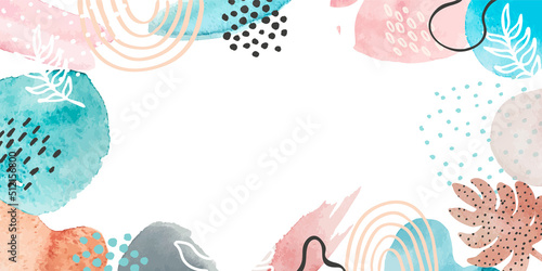 Abstract Watercolor Banner Creative Poster