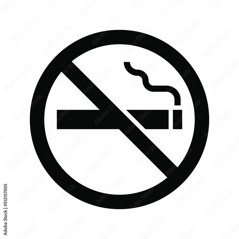No smoking icon. vector illustration. No smoking icon. vector illustration.