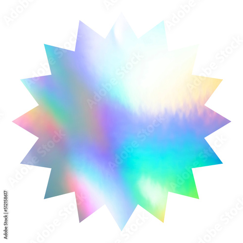 Rainbow Foil Sticker Elements