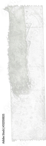 transparent adhesive tape or strip isolated with ripped paper remain photo