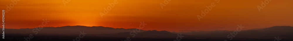 Sunset over the mountains