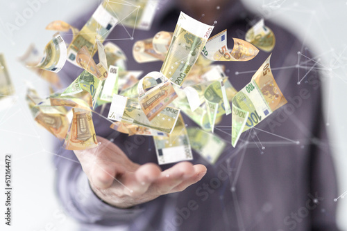 money euro banknote in hand...